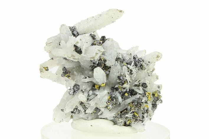 Quartz with Striated Pyrite and Sphalerite - Peru #291968